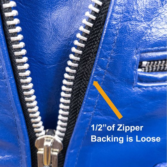 Straight To Hell Defector Leather Jacket -Royal Blue - NWOT - Picture 11 of 13